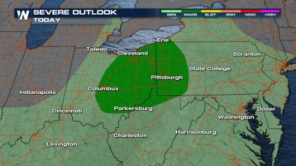 Upper Ohio Valley Storms Today and Tuesday